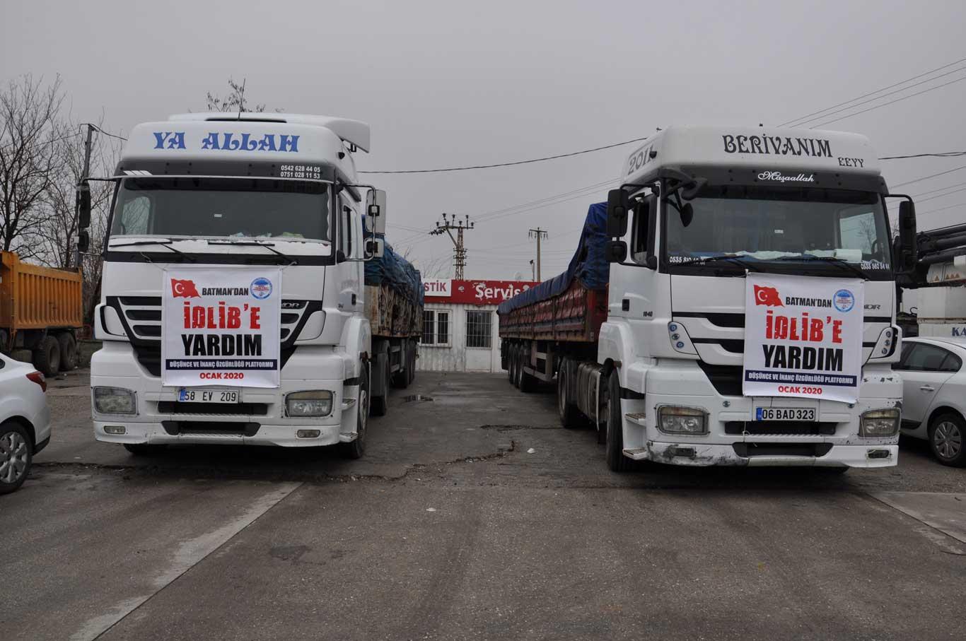 İdlib'e 2 yardım TIR'ı gönderildi